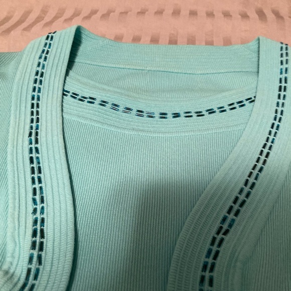 Turquoise tunic top and jacket - Picture 3 of 4